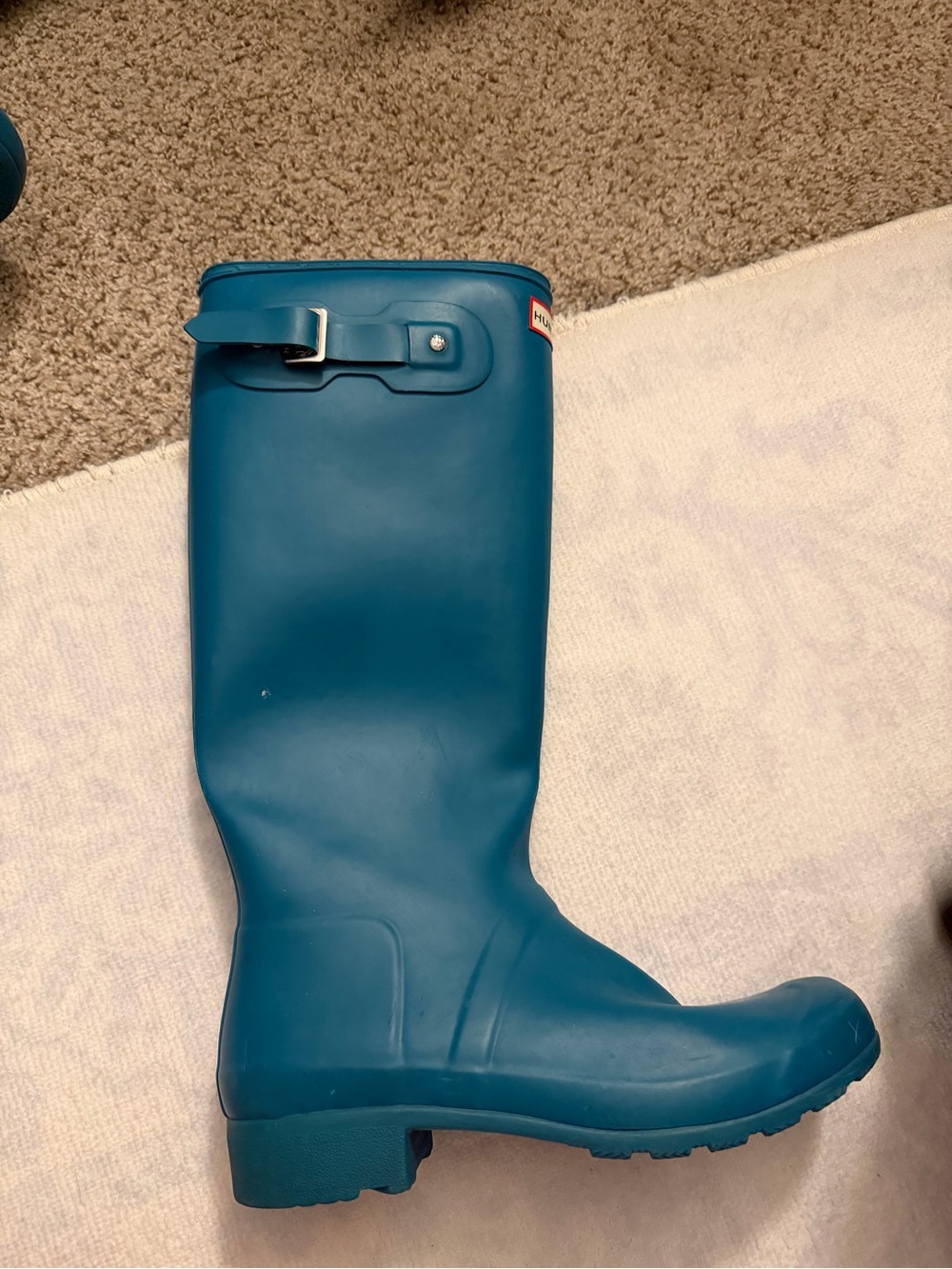Hunter Teal Tall Women's Rain Boots - Picture 8 of 12